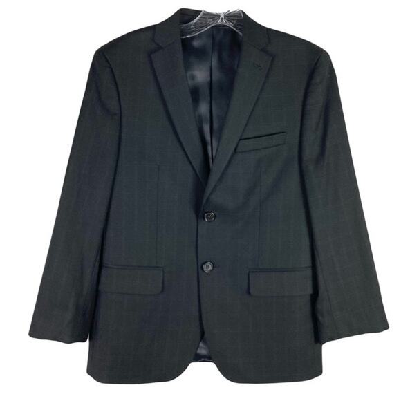NWOT LAUREN RALPH LAUREN Blazer Boys 16R Windowpane 2 Buttons Single Breasted - Picture 1 of 10
